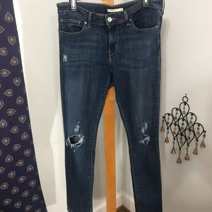 711 Skinny Dark Distressed Size 31 Levi’s Jeans